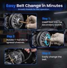 3PCS T-Handle Clutch Drive Belt Removal Tool, Tool