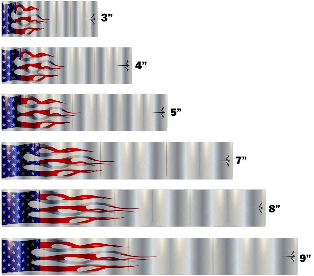 White Water Archery Metallic American Flag Arrow Wraps 15pc Choose Length Width