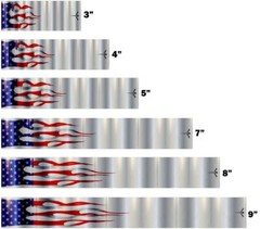 White Water Archery Metallic American Flag Arrow Wraps 15pc Choose Length Width