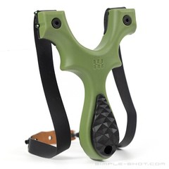 SimpleShot SCOUT LT2 Slingshot Bundle with Flat Bands, Target, Clay Steel Ammo