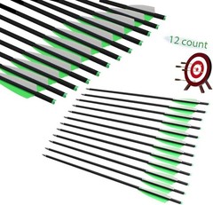 Crossbow Bolts and Broadheads Set 20 Inch Carbon Arrows for Hunting Practice