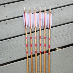 Half Dz 11/32 Cedar Arrows 31″ RW Fletch 5″ 30-40# With 125gn Field Points