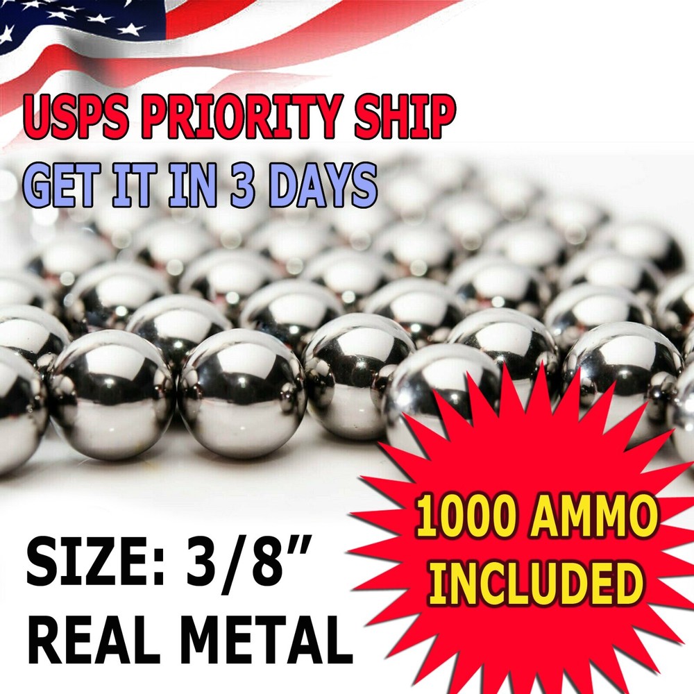 1000 QTY – 3/8″ Inch Steel Slingshot Ammo Shot Balls