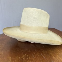 Vintage Stetson Tom Mix Cowboy Hat Silverbelly 1940s 50s Bucking Bronco 7 1/8”