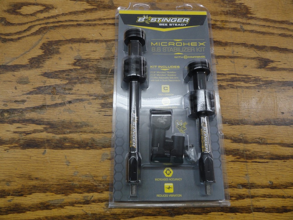 Bee Stinger Microhex 8″ and 6″ Stabilizer Kit w/countervail Matte black