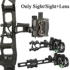 5 Pin Compound Bow Sight 0.019″ Fiber Micro 4X 6X 8X Archery Hunting Shoot RH LH