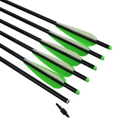 12Pcs Aluminum Crossbow Bolts 22» Target Hunting Practice Arrows for Outdoor