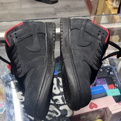 Nike SB Dunk Low Pro x Supreme Black/Red Skate Shoes w/ 94 Heel Embroidery