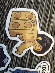 Lot 3 LEGO FUN RISQUÉ GLOSSY Sticker DECAL Decal