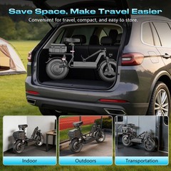 Electric Scooter Adults 25 MPH 43 Miles Range 14» 1500W E-Scooter with Seat