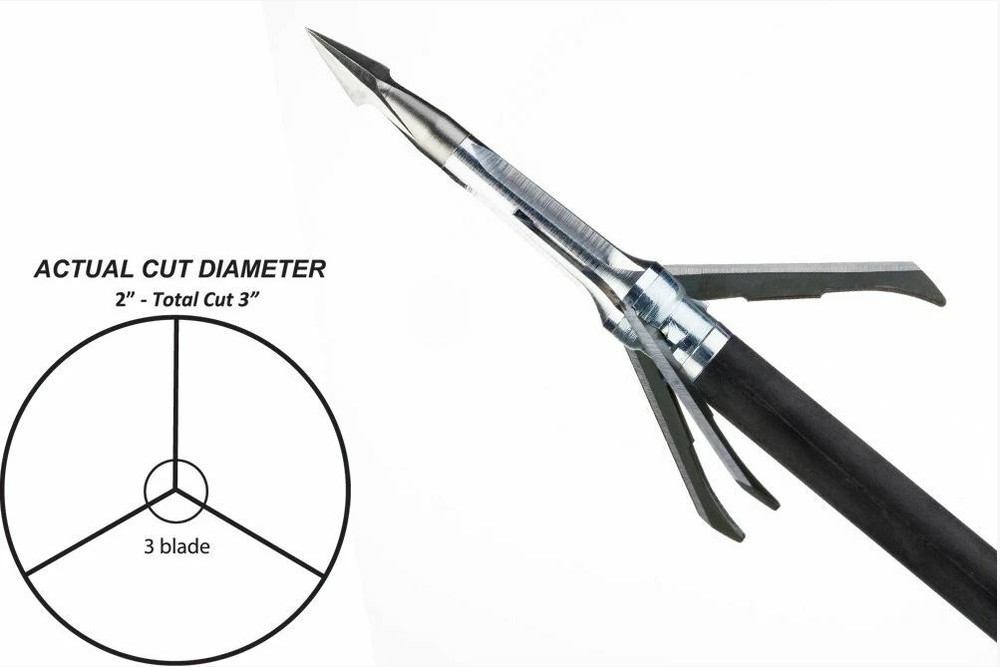 Grim Reaper Whitetail Special Pro 3 Blade 100 Gr 2″ Cut Broadheads 4 Pack 1624