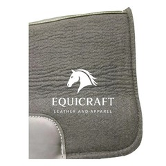 Black Wool Felt Saddle Pad with Leather | Western Riding Pad | 30X30″ & 32X32″