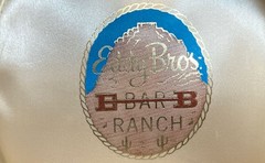Vintage 80s Eddy Bros Men’s Beige B-Bar-B Ranch Wool Cowboy Hat Sz 7 3/8