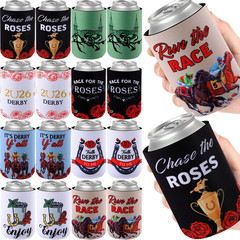 Umigy 24 Pcs Derby Party Supplies 2026 Horse Racing Can Sleeves 12 oz Run for th