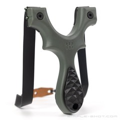 SimpleShot SCOUT LT2 Slingshot Bundle with Flat Bands, Target, Clay Steel Ammo