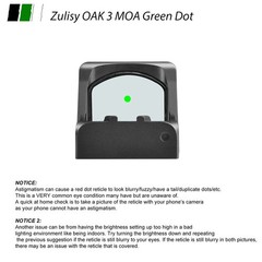 Shake Wake Green Dot Reflex Sight Zulisy OAK for RMR Cut Glock 20 44 MOS TP9SFX