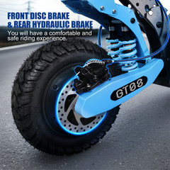 5600W 60V 27Ah Dual Motor Off Road Electric Scooter for Adults 50MPH 43 Miles