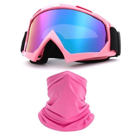 Motorcycle Goggles Dirt Bike ATV Off-road Riding Motocross Pink Colorful Blue