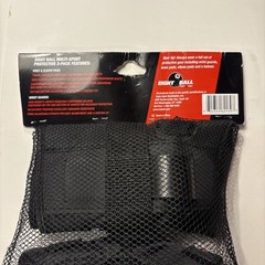 Eight Ball Pad Set 3pk Black New 14+ Teen Bike Knee Wrist Elbow Tough New