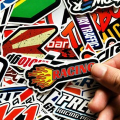 100Pcs JDM Brand Logo Themed Waterproof Stickers Pack Car Motorcycle Racing Moto