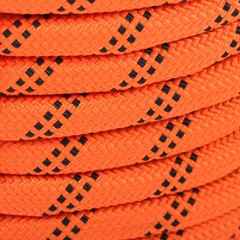 5174 Pounds Orange Black1/2 in X120′ 48 Stranded Braided Rope Breaking Strength
