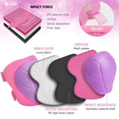 Kids Protective Gear Set, Knee Pads for Kids 3-10Years Toddler Knee and Elbow…