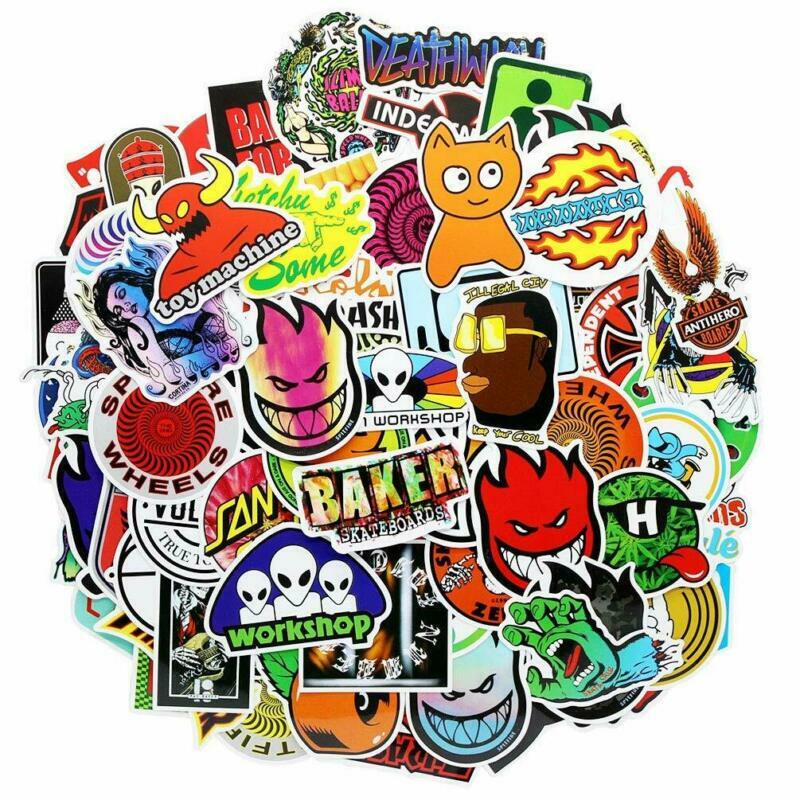 100Pcs/Lot Stickers Bomb Decals Vinyl Roll Car Skate Skateboard Laptop Luggage