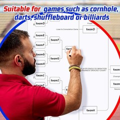 16 Team Erasable Tournament Bracket Board 22 X 34 Inch Single Elimination Bracke