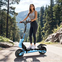 5600W 60V 27Ah Dual Motor Off Road Electric Scooter for Adults 50MPH 43 Miles