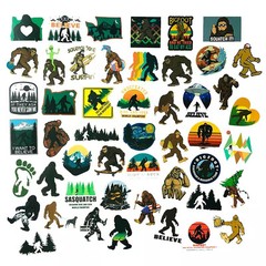 50pcs Fishing Outdoors Themed Waterproof Sticker Pack Bass Fish Stickers Set