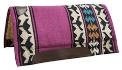 32 x 34 Economy cutter saddle horse pad with woven wool top and 1″ fleece bottom