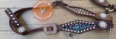 Black Rainbow Shine Cheetah Tack Set | Western Horse Tack Set