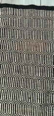 Vintage Wool Twill Weave Double Saddle Blanket | Geometric Southwestern Navajo