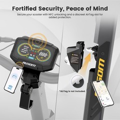 Ausom DT2 Pro Foldable Electric Scooter,2*1100W Motor,71mile Max Range E-Scooter
