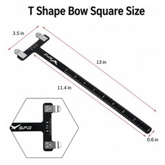 Archery Bow String Nocking Points Pliers with T Shape Turning Bow Square Ruler