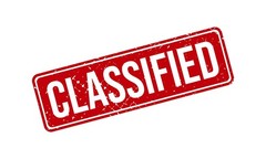 6 Classified 3×1.6″ 3M Premium Vinyl Waterproof Stickers
