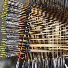 100X Archery 33in 40-45lbs Bamboo Shafts Arrows Recurve Bow Longbow Target Shoot