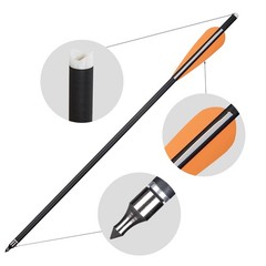 12/24pcs 20 inch Hunting Carbon Crossbow Bolts Half Moon Nocks OD 8.8mm Arrows