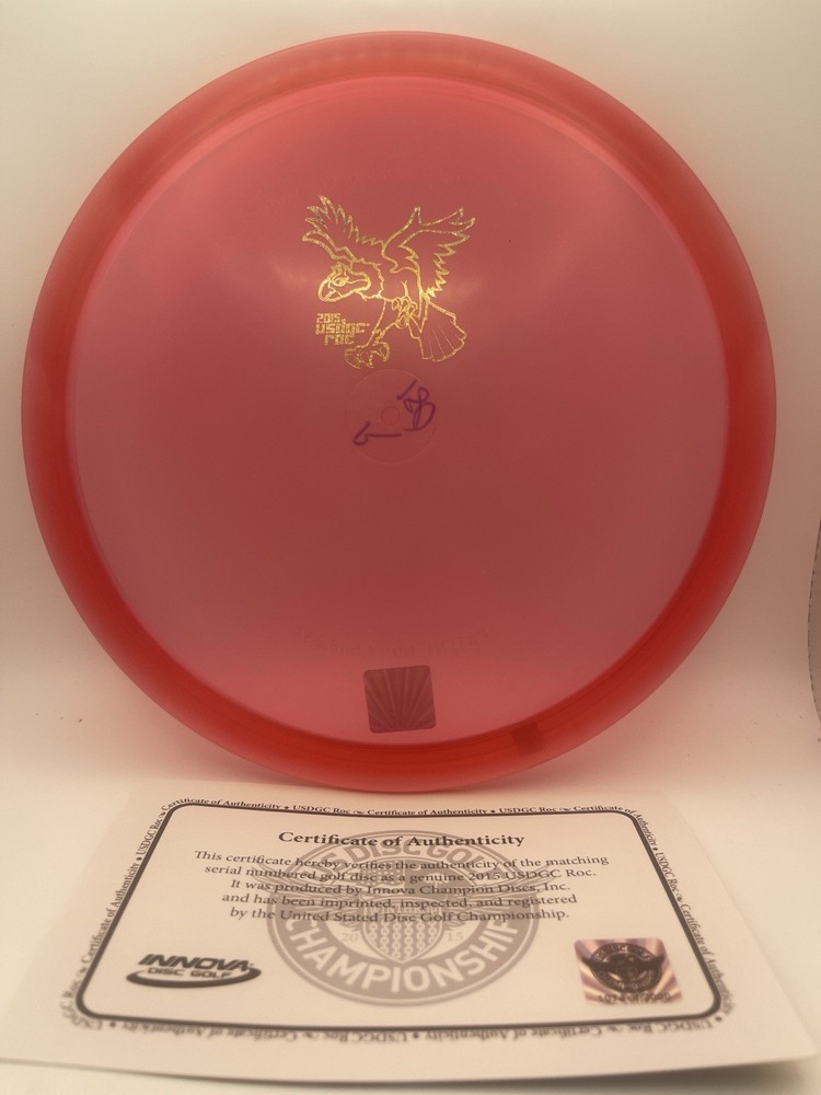 2015 Innova Red Mini Modern Roc 180g W/ COA United States Disc Golf Championship