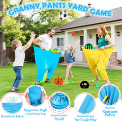 Granny Pants Yard Game, Tossing Game Set with 20 Bouncy Balls & 10 Water Balls f