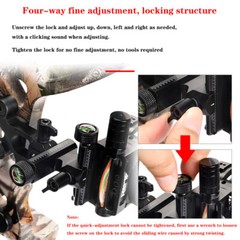 Compound Bow Sight 5 Pin Micro Adjustable 0.019″ Archery Hunting Target RH LH US
