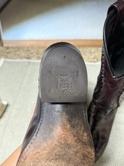 Dan Post Men’s Burgundy Leather Pull-On Western Cowboy Boots US 9