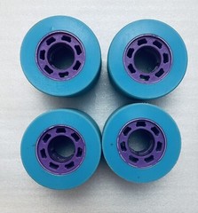 Longboard Wheels 66mm 80a by Fresh Cream King – Blue & Purple – Set of 4