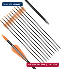 Archery Practice Fiberglass Arrows 24/26/28/30 Inch Target Shooting Safetyglass