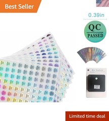 Reflective Round Silver QC Passed Adhesive Labels, 2070 PCS for Inventory Use