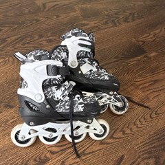Kuxuan Youth Inline Skates Black White Camouflage Medium EU 32-36 Roller Shoes