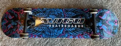 Avigo Vintage Skateboard 50mm Wheels Grip Blue Pink Black Design 31in X 7.5in
