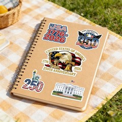 USA 250th Anniversary 3 Random Stickers Patriotic Decal Celebration Fun Pack!