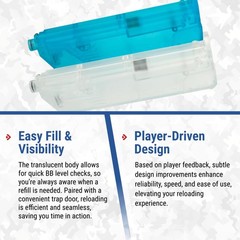 Evike Airsoft – 6mmProShop 121.39mm x 37.03mm x 18.52mm, Small ~120rds / Blue
