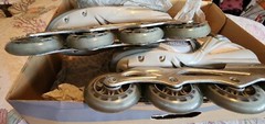 Spark 84 W Rollerblades Size 9 Silver/Blue New With Tags In Box